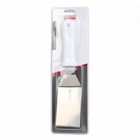 Espátula Curva 2,5" Em Inox Cabo De Plástico Multiuso