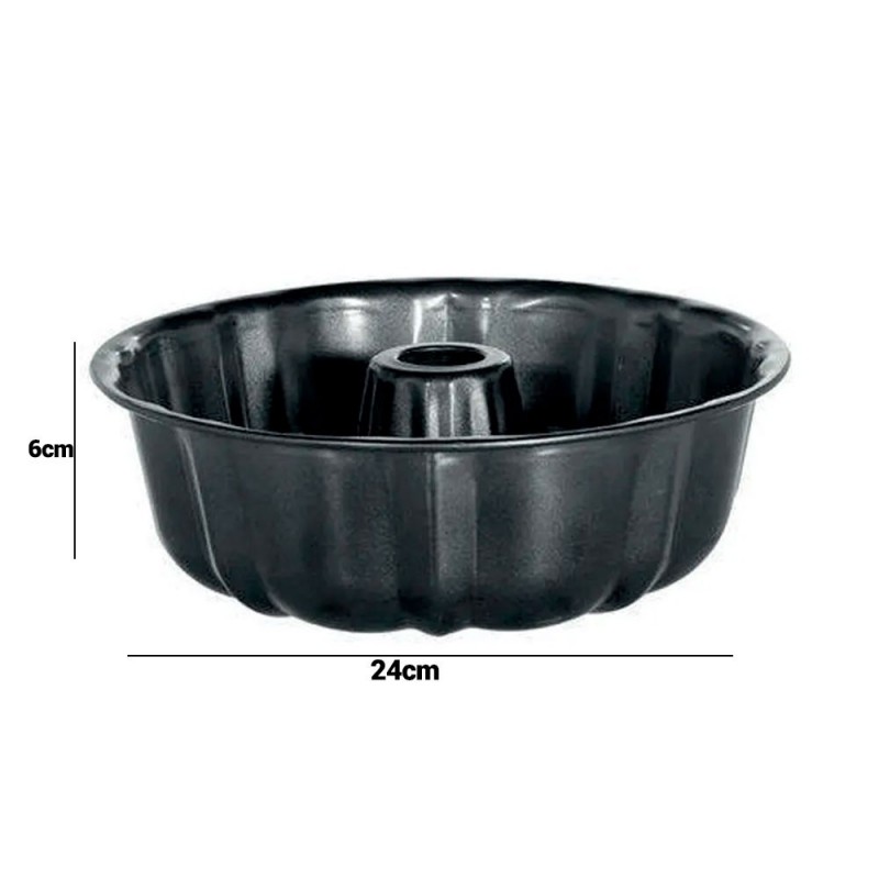 Forma De Bolo Pudim Antiaderente 24cm x 6cm