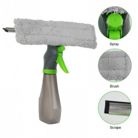 Rodo Limpa Vidro Spray Com Reservatório 3 Em 1 Multiuso