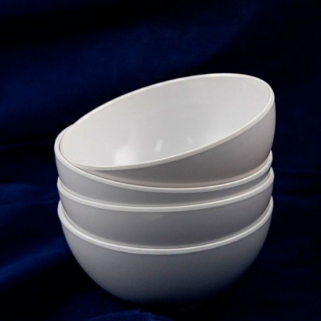 Conjunto De 4 Tigelas Brancas De Plástico 480ml