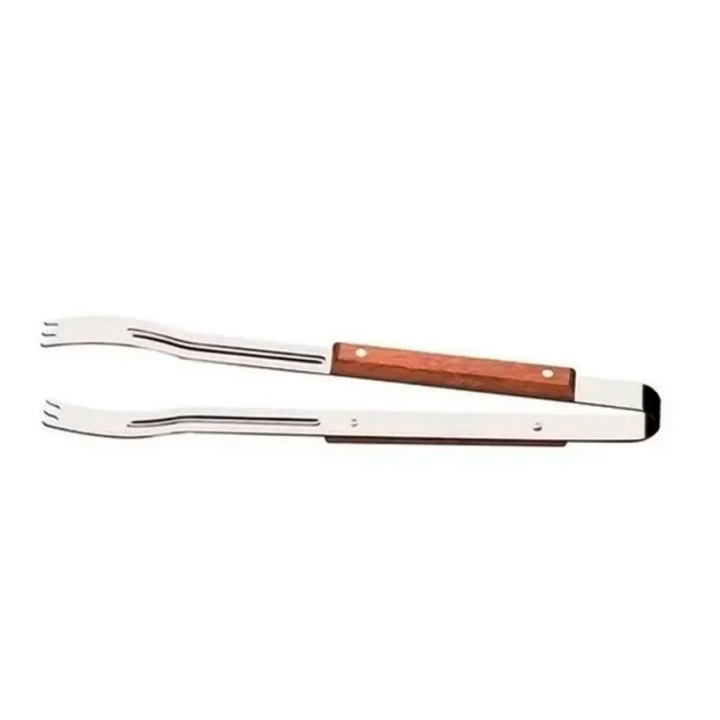 Pegador De Inox Cabo De Madeira 6,5" Para Churrasco