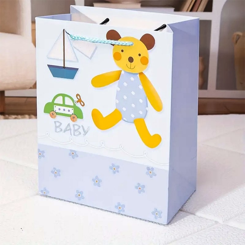 Sacola De Papel Para Presente 26cm x 32cm Kids