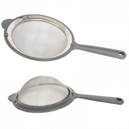Peneira Em Aço Inox Com Cabo De Plástico 10cm