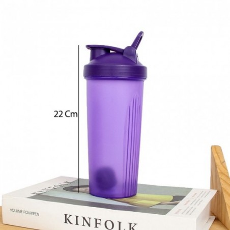 Coqueteleira Shakeira De Plástico Roxa 600ml Academia