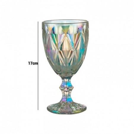 Conjunto De Taças De Vidro 320Ml Cristal Texturizada 6 Peças