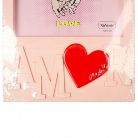 Porta Retrato De Plástico Amor Foto 10 x 15cm Decorativo