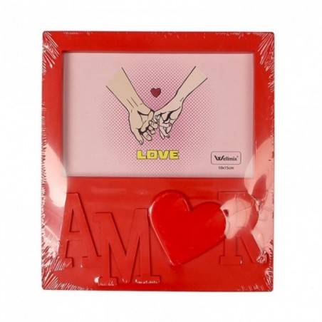 Porta Retrato De Plástico Amor Foto 10 x 15cm Decorativo