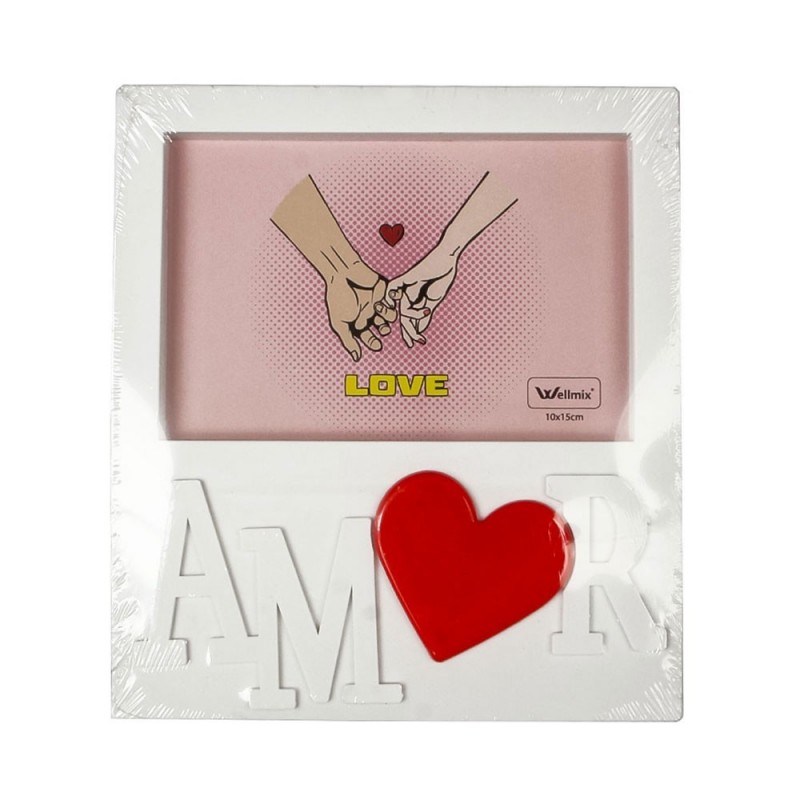 Porta Retrato De Plástico Amor Foto 10 x 15cm Decorativo