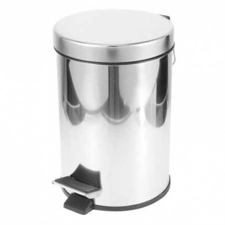 Lixeira Inox Grande 11L Com Pedal E Balde Interno Removível