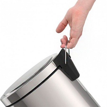 Lixeira Inox Grande 11L Com Pedal E Balde Interno Removível