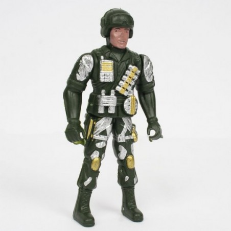 Boneco Soldado Militar Com Arma Acessórios Brinquedo Infantil