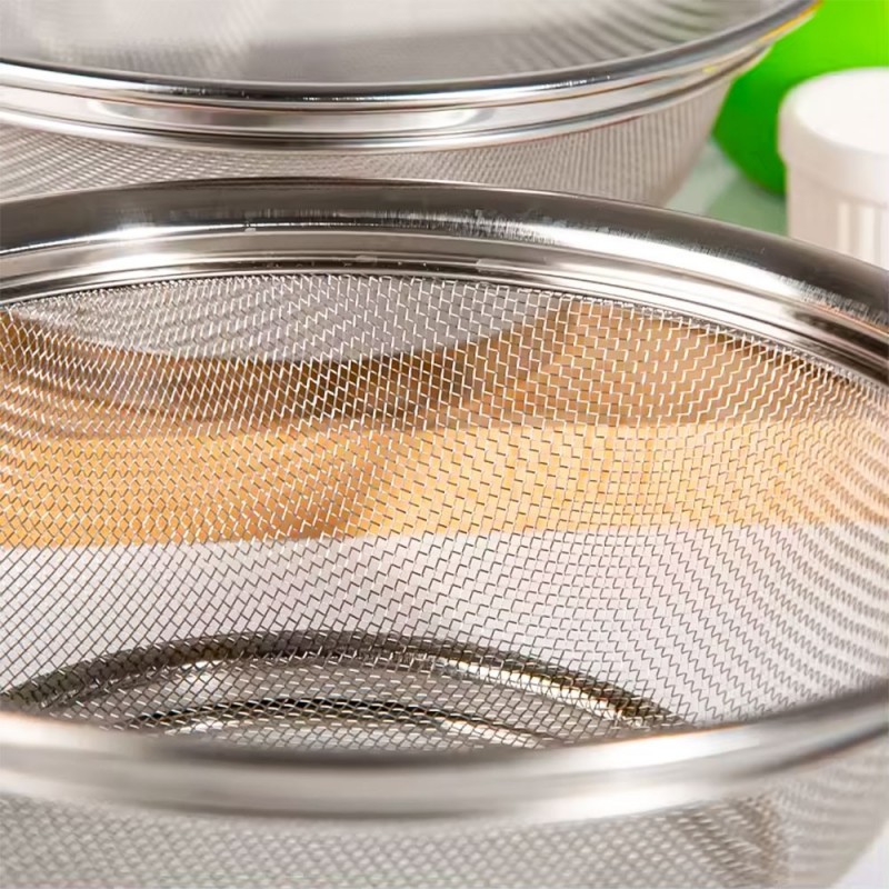 Escorredor De Alimentos Em Inox 22cm Multiuso