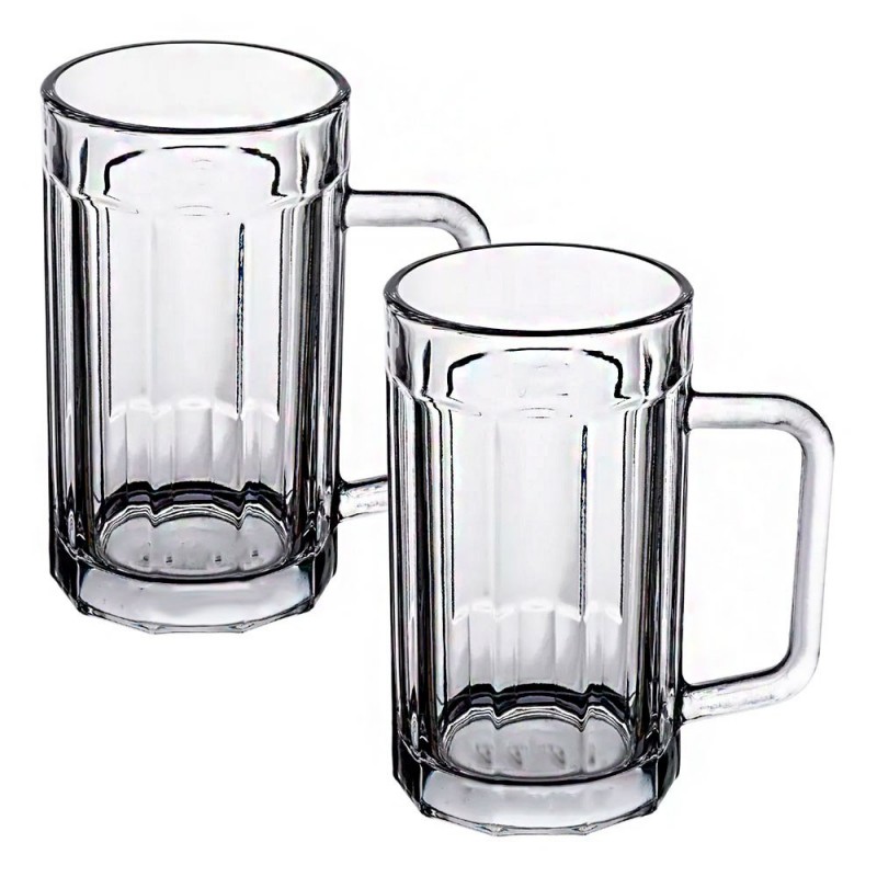 Conjunto 2 Canecas De Chopp 565ml Em Vidro