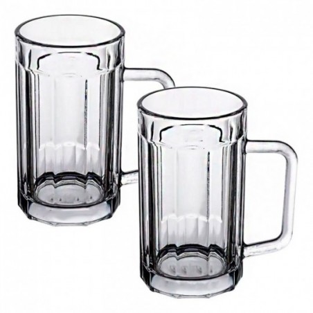 Conjunto 2 Canecas De Chopp 565ml Em Vidro