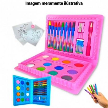 Kit Escolar Infantil Monstrinhos 24 Peças Menino E Menina
