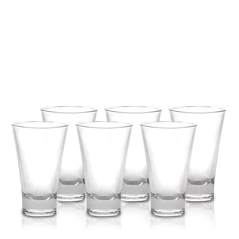 Jogo De Shot 6 Copos De Vidro Transparente 38ML Para Dose