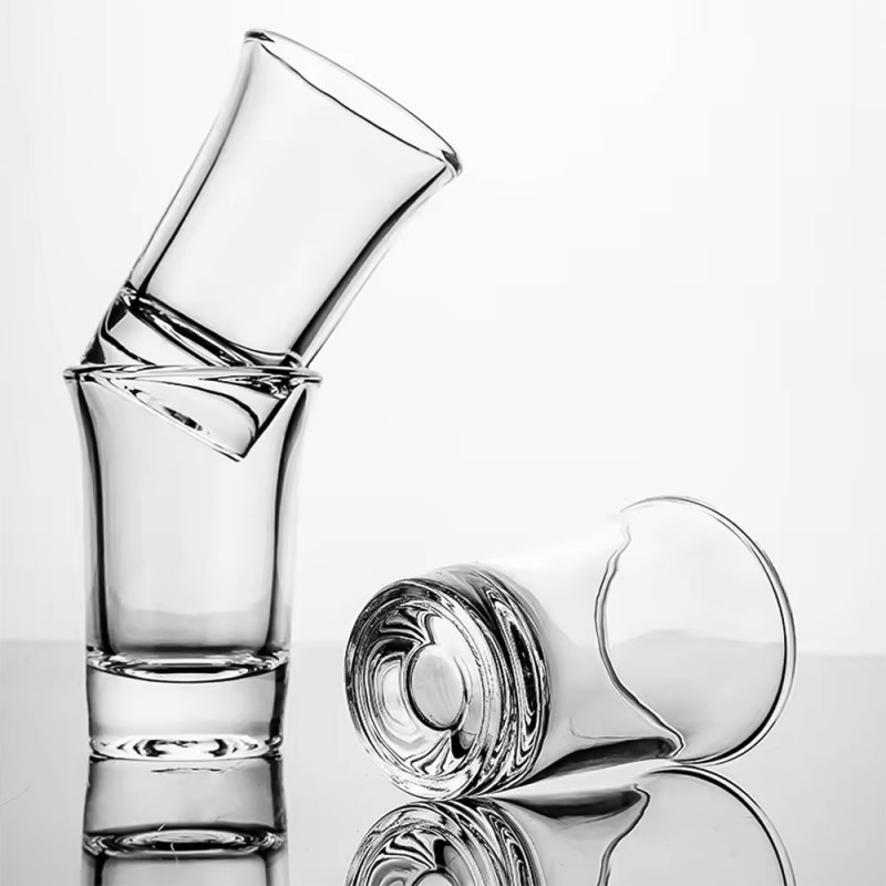 Jogo De Shot 6 Copos De Vidro Transparente 38ML Para Dose