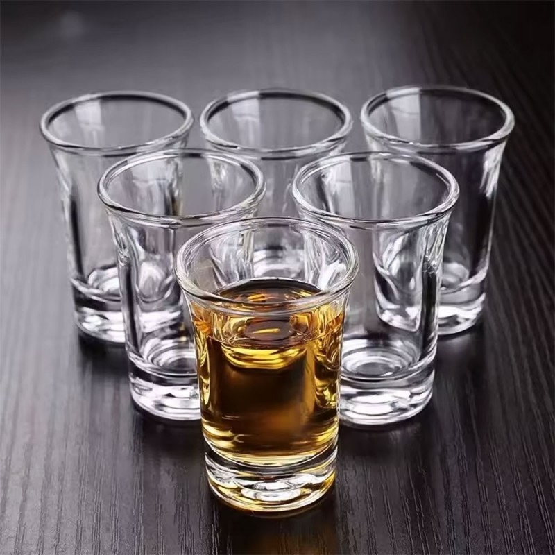 Jogo De Shot 6 Copos De Vidro Transparente 38ML Para Dose