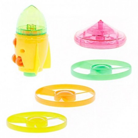 Pião Com Luz Lança Cópteros Brinquedo infantil Colorido