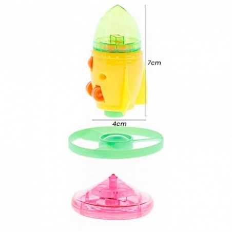 Pião Com Luz Lança Cópteros Brinquedo infantil Colorido