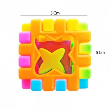 Cubo De Encaixe Monta e Desmonta Colorido Brinquedo Infantil