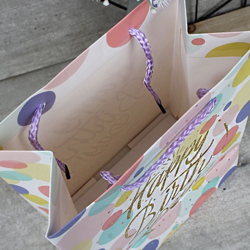 Sacola De Presente Para Aniversário 18cm x 23cm