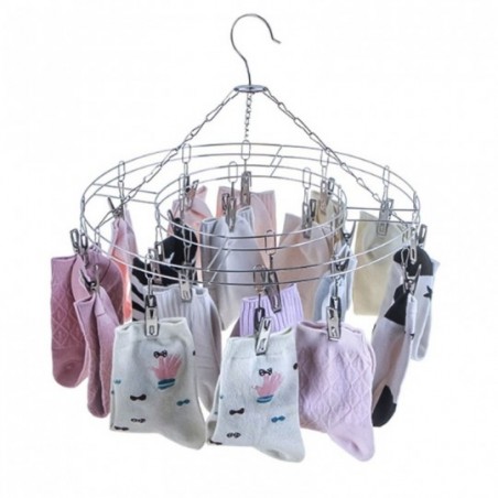 Varal De Roupas Intimas E Meias Com 20 Prendedores Em Inox
