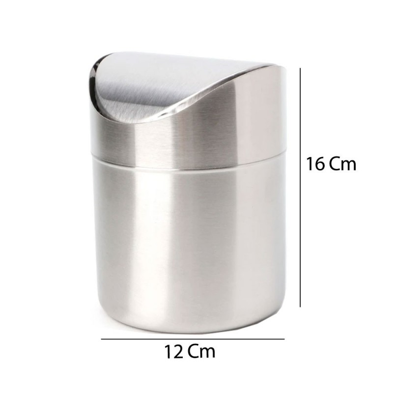 Lixeira De Aço Inox 1,5 Litros Swing Basculante