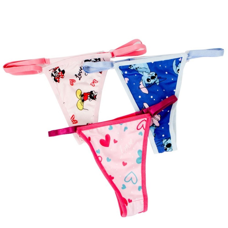 Kit 3 Calcinhas Femininas Com Regulagem Estampas variadas