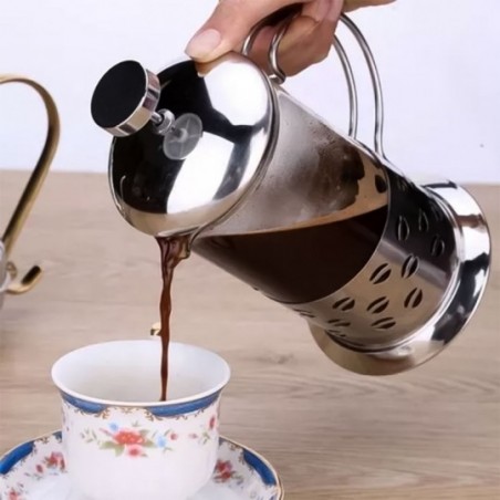 Cafeteira Francesa 350ml Em Inox Serve 4 Xícaras