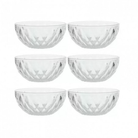 Conjunto De Tigelas De Vidro Bowl Diamante 6 Peças