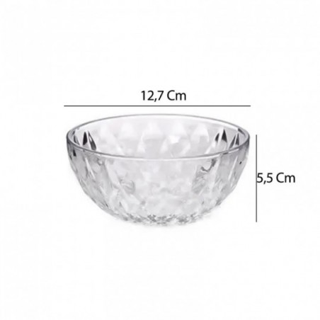 Conjunto De Tigelas De Vidro Bowl Diamante 6 Peças