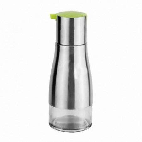 Galheteiro Sleek De Vidro E Inox 320ml Porta Azeite E Oléo