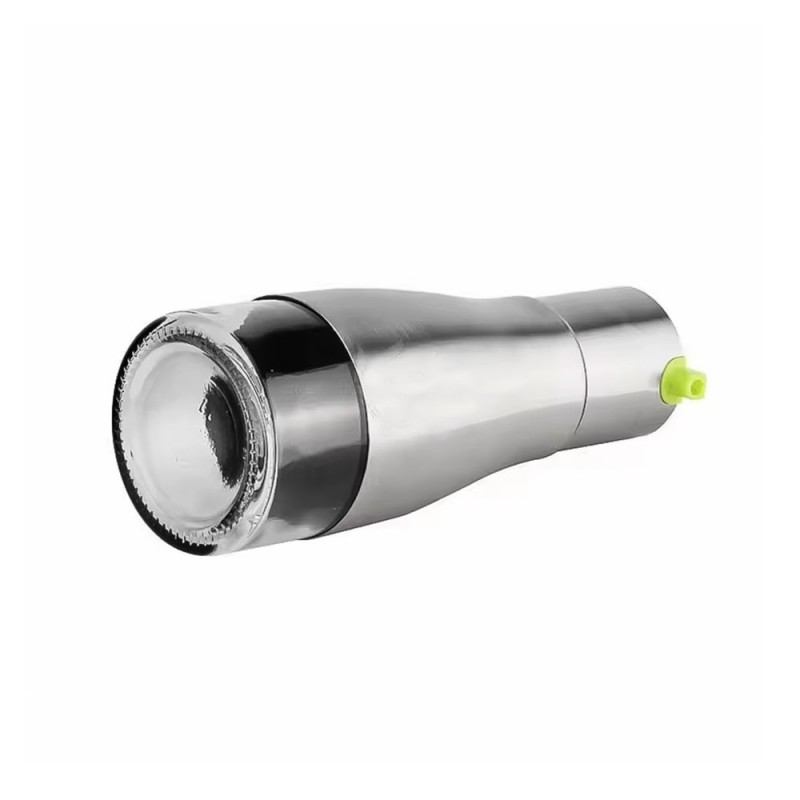 Galheteiro Sleek De Vidro E Inox 320ml Porta Azeite E Oléo