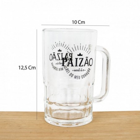 Caneca De Vidro Paizão 350ml Para Cerveja E Chopp