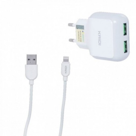 Carregador Completo Cabo De IPhone E Fonte 2 Entradas Rapido