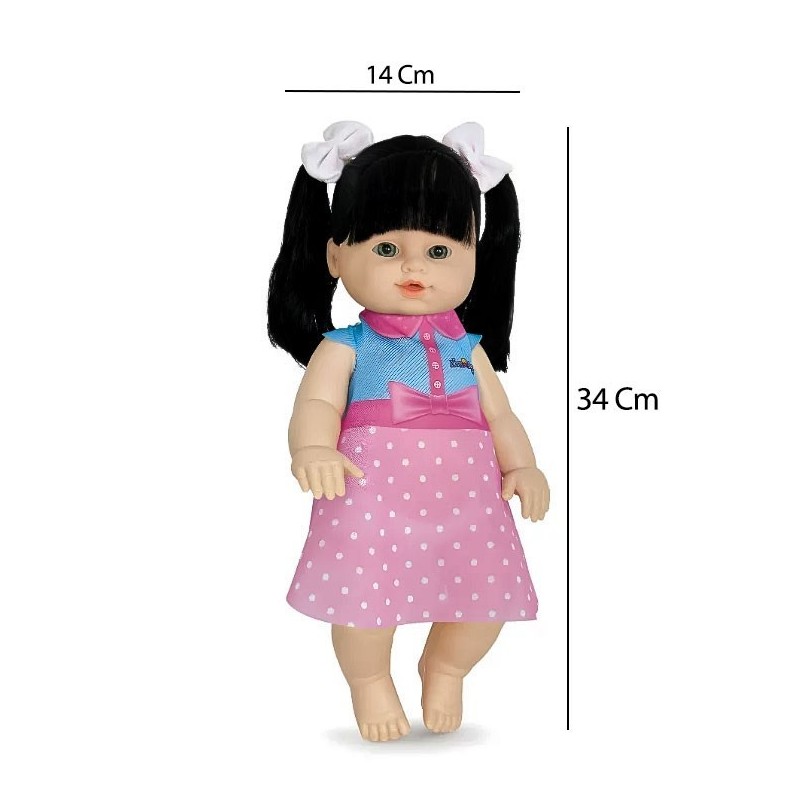 Boneca Maju Beauty Salon Cabelo Preto Brinquedo Infantil