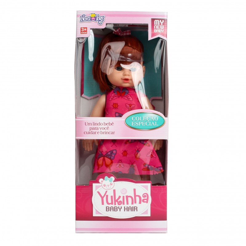 Boneca Yukinha Baby Hair Ruiva Brinquedo Infantil