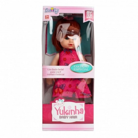 Boneca Yukinha Baby Hair Ruiva Brinquedo Infantil
