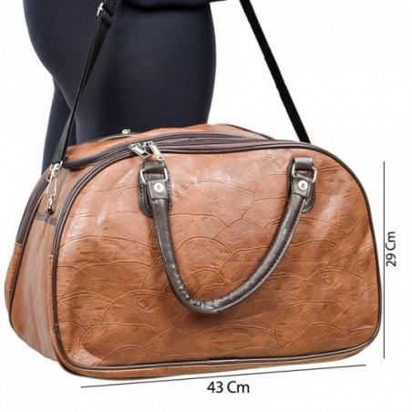 Bolsa Mala De Viagem Grande Texturizada 3 Divisórias