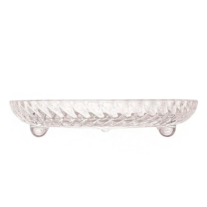 Prato Roma Petisqueira Redonda De Vidro 18cm Com 3 Pés
