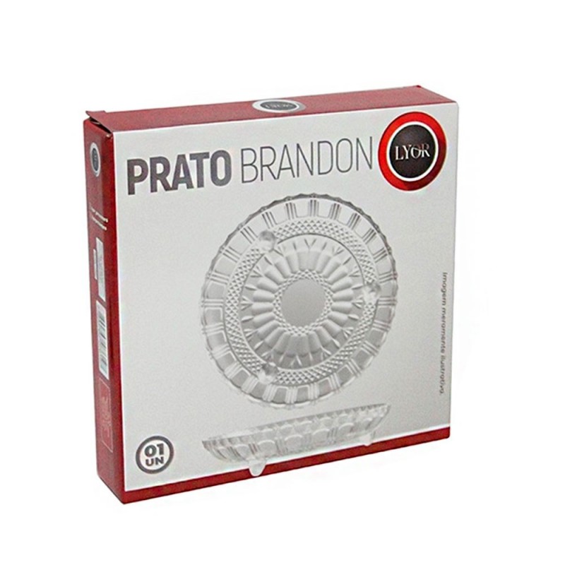 Prato Brandon Petisqueira De Vidro 18cm Redonda Com 3 Pés