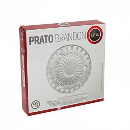 Prato Brandon Petisqueira De Vidro 18cm Redonda Com 3 Pés