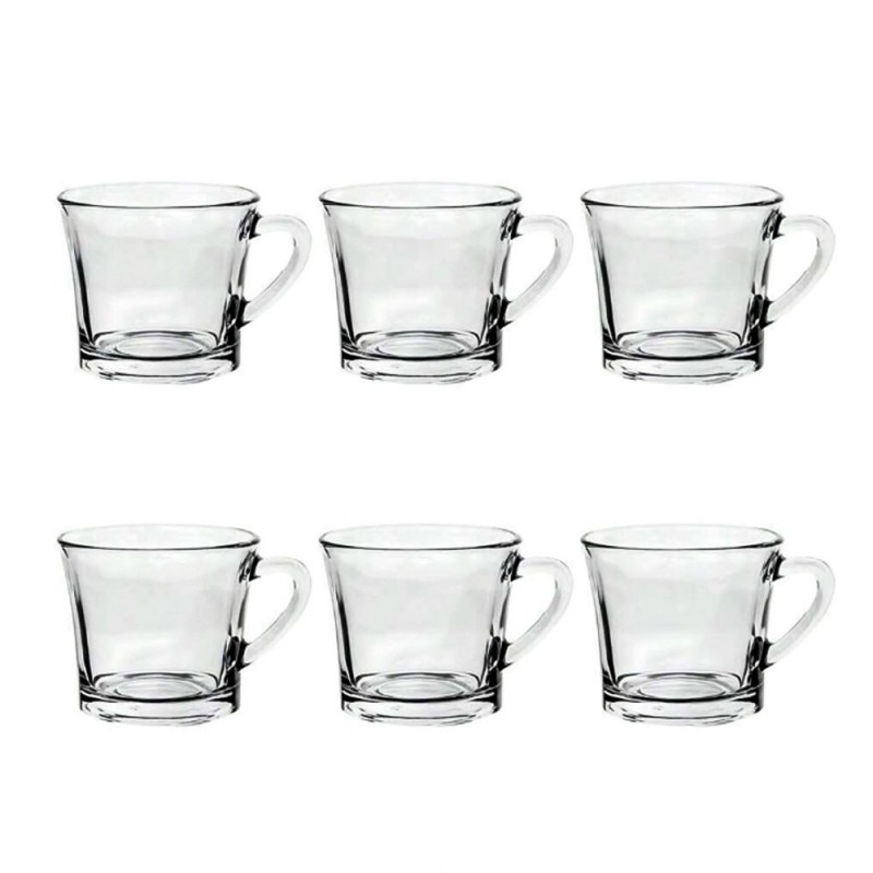 Conjunto De Xìcaras Sino 200 ML Jogo Com 6 Peças Em Cristal