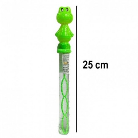 Bastão Lança Bolhas De Sabão Sapinho 25cm Brinquedo Infantil