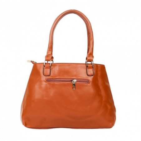 Bolsa De Ombro Texturizada 3 Divisórias Com Detalhes Dourado