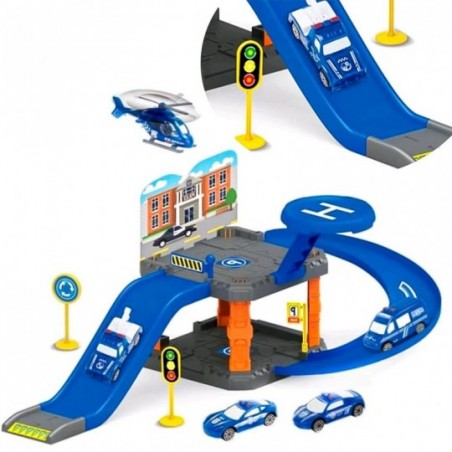 Estacionamento Estação Policial De Brinquedo Com 25 Peças - Feira da Madrugada SP