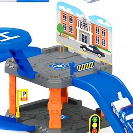 Estacionamento Estação Policial De Brinquedo Com 25 Peças - Feira da Madrugada SP