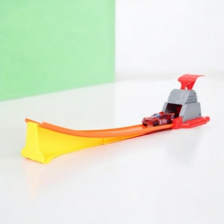 Pista De Corrida Com Lançador De Carrinho Fire Wheel 10 Peças