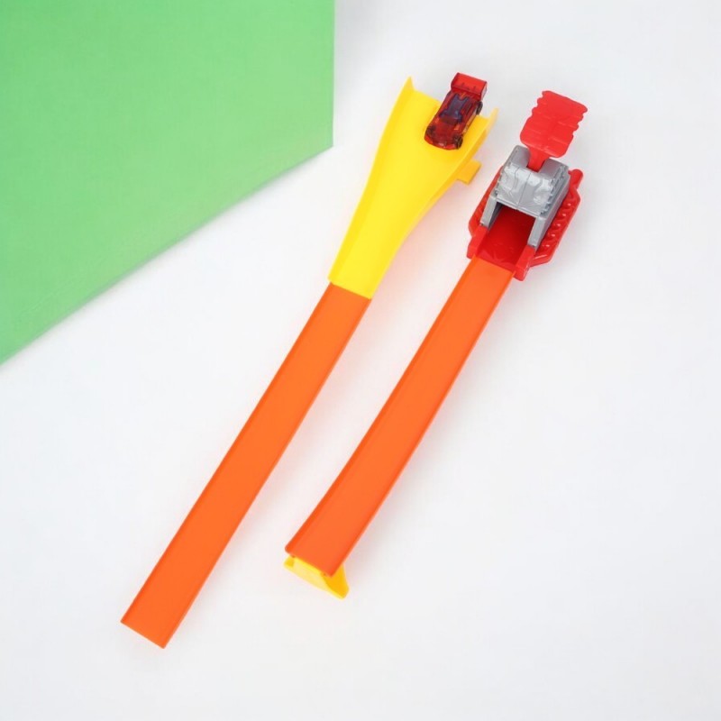 Pista De Corrida Com Lançador De Carrinho Fire Wheel 10 Peças